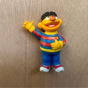Vintage 90’s Sesame Street Ernie 2.5” JHP Kids Toy Solid Figure